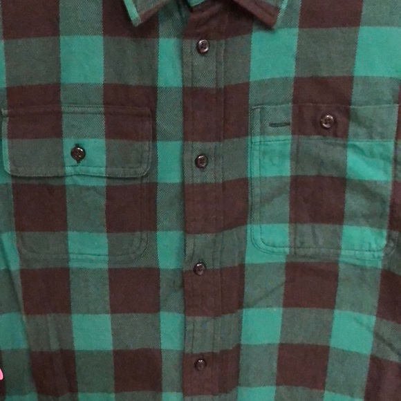 Green buffalo plaid woven - Picture 3 of 4